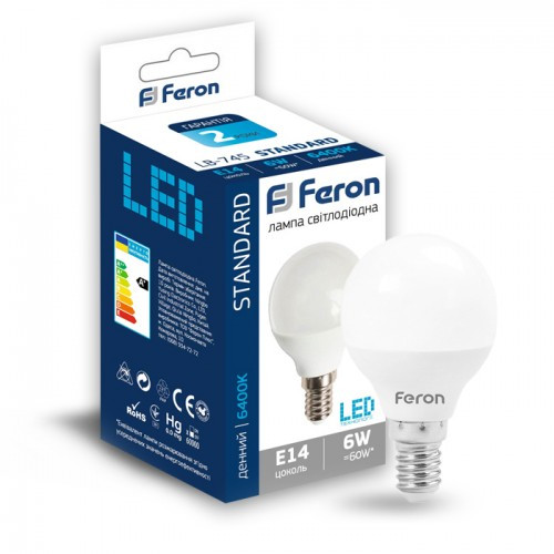 LED лампа Feron LB-745 6W E14 6400K