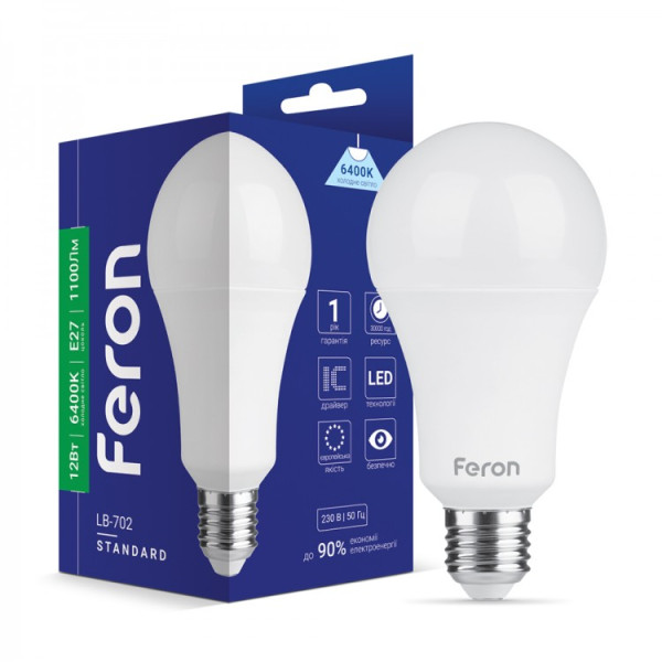LED лампа Feron LB-702 12W E27 6400K